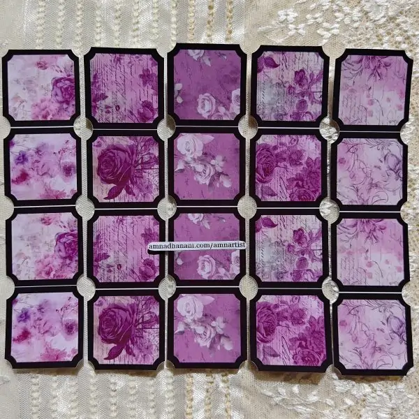 Mauve Pink Flowertopia Frame Sticker Packs