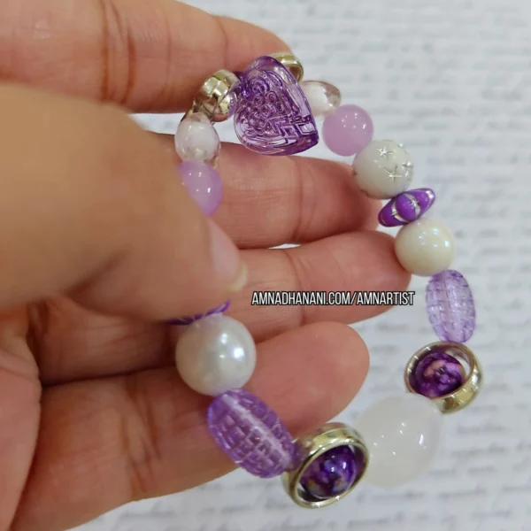 Lilac Heart Bracelet