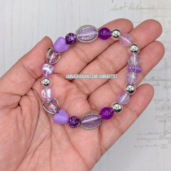 Lavender Heartbeat Bracelet