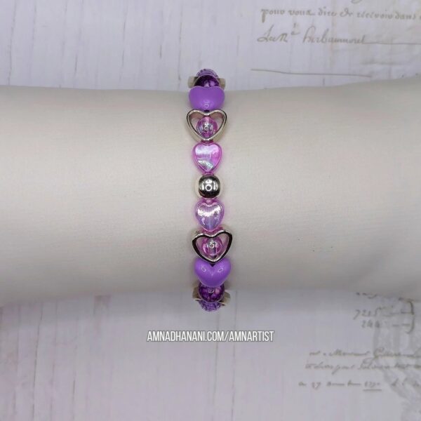 Lavender Heartbeat Bracelet