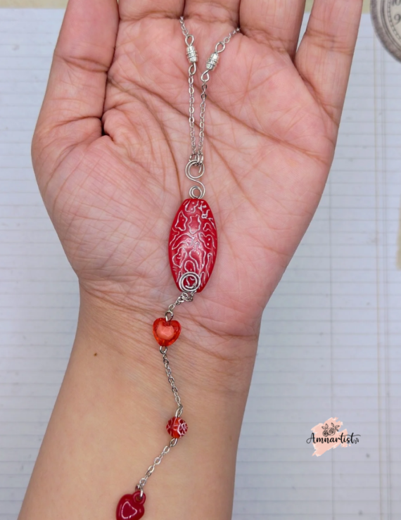 Scarlet Chain Choker Pendant
