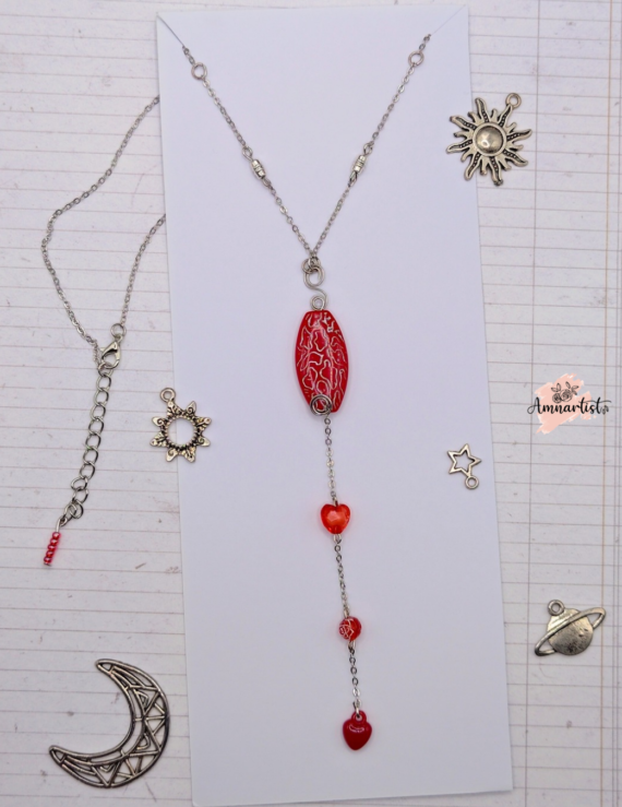 Scarlet Chain Choker Pendant