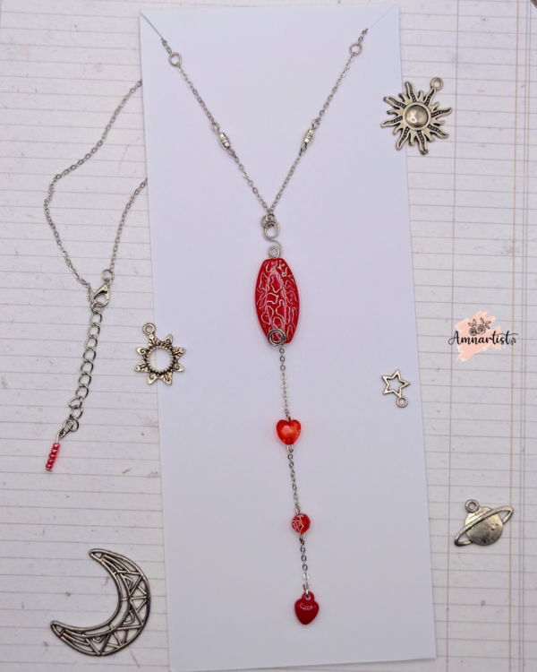 Scarlet Chain Choker Pendant