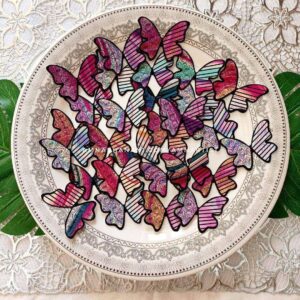 Pink Rose Butterflies Sticker Pack