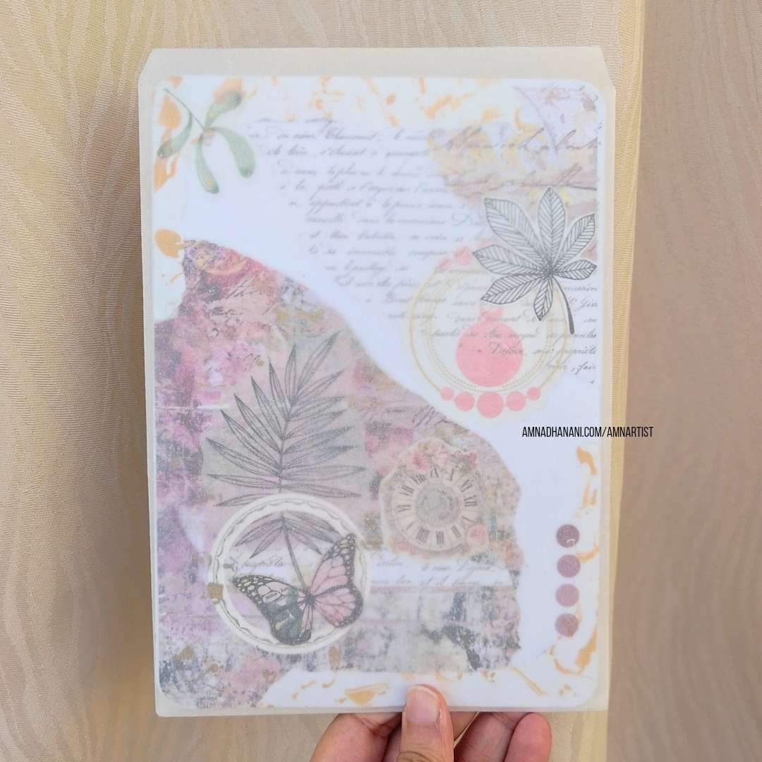 Fluttering Wishes - Handmade Collage Card - Image 3