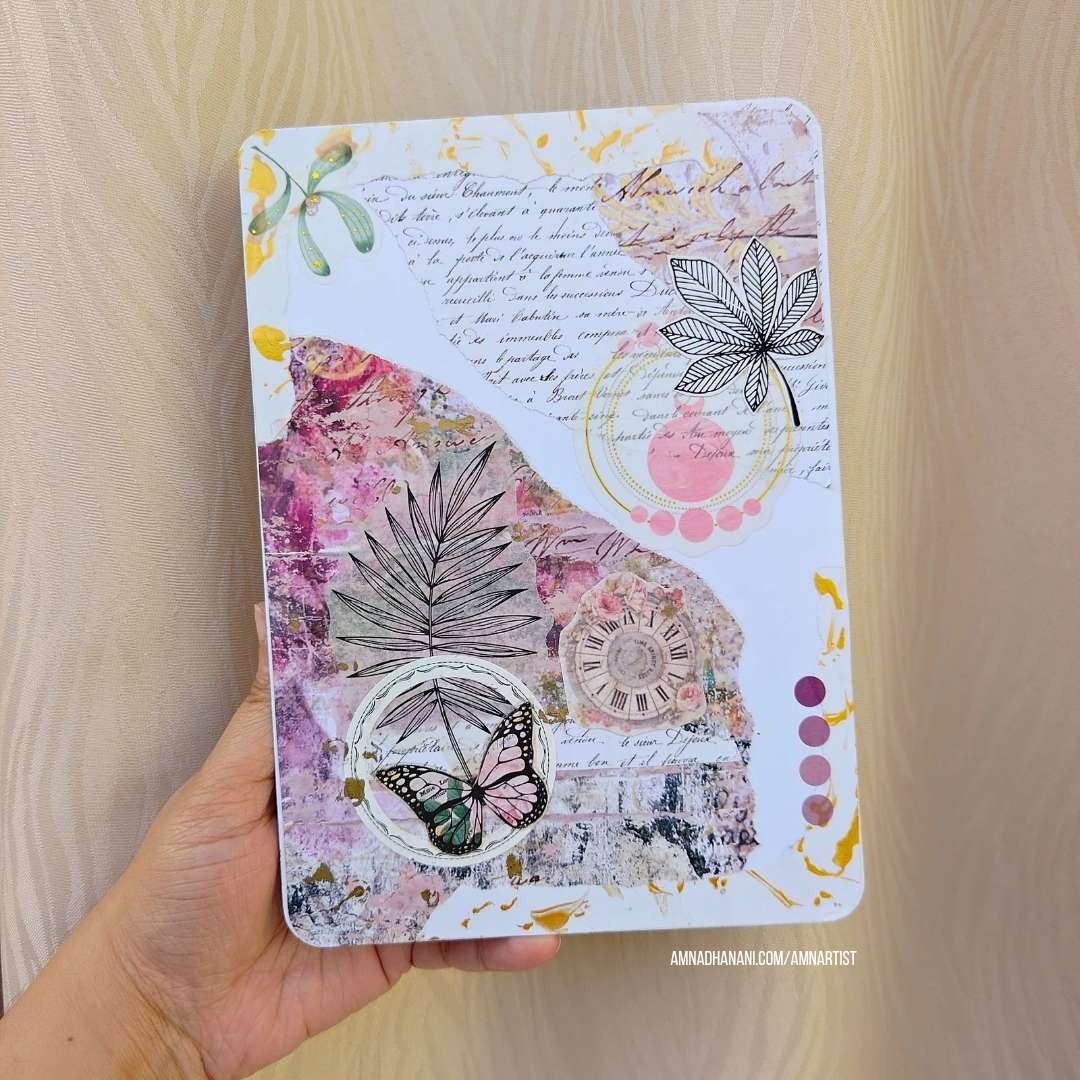 Fluttering Wishes - Handmade Collage Card - Image 5