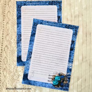 Fancy Blue Letter Papers – 2 Papers