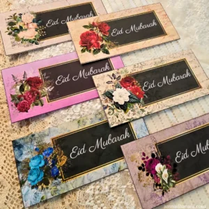 Eid Mubarak Floral Eidi Envelopes