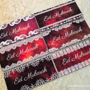 Eid Mubarak Lace Eidi Envelopes