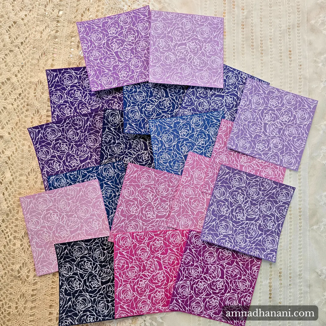 Minimal Rose Line Art Paper Set