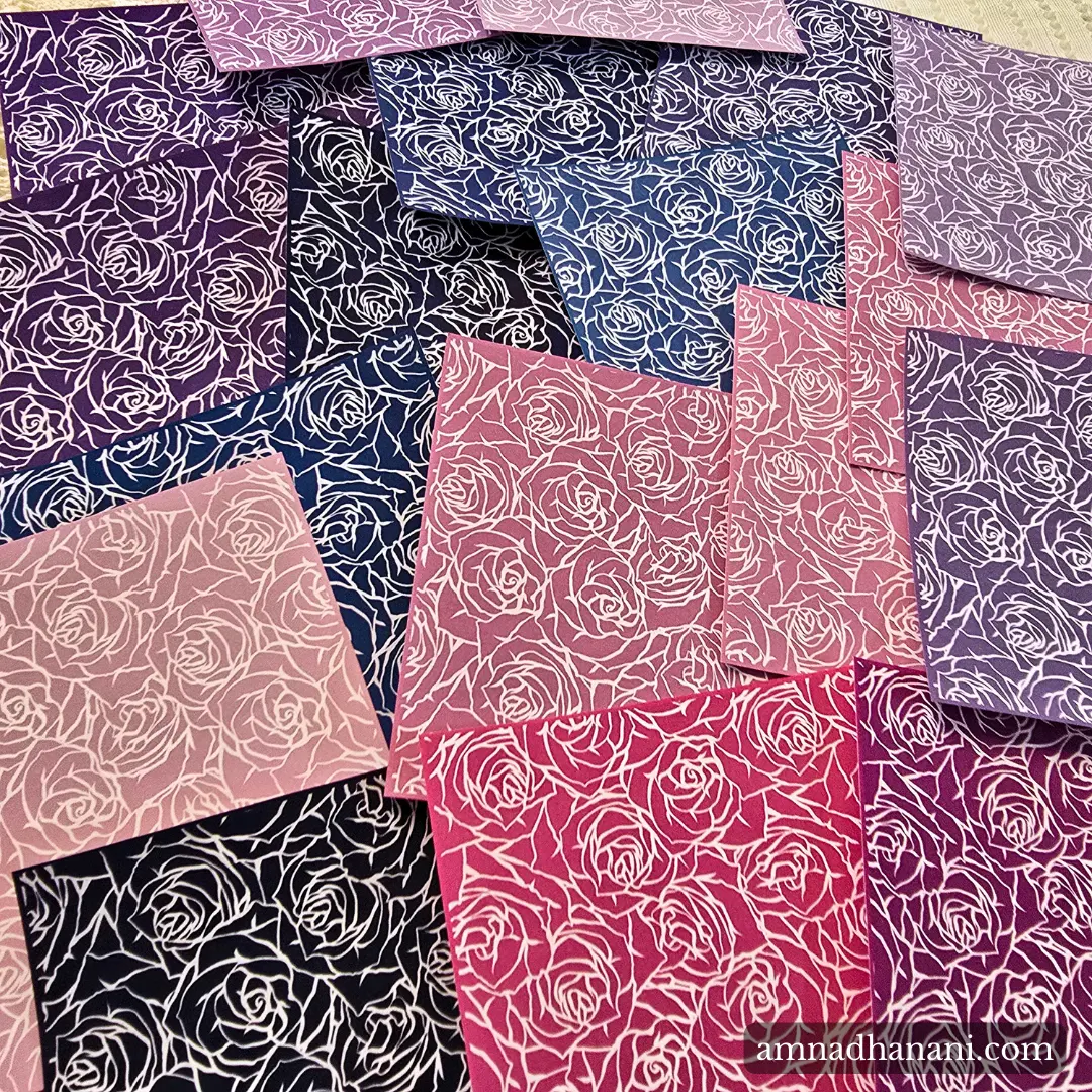 Minimal Rose Line Art Paper Set - Image 2