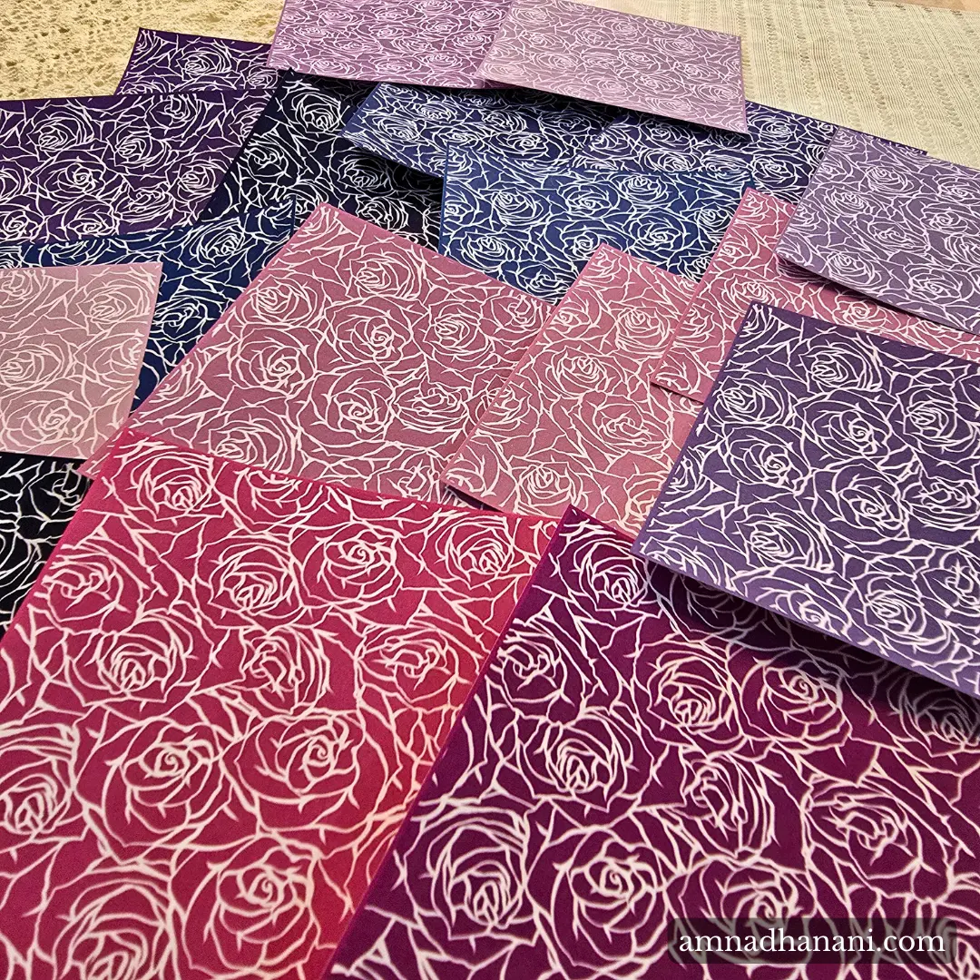 Minimal Rose Line Art Paper Set - Image 5